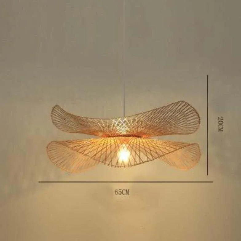 Petal Shaped Rattan Dining Room Pendant Light - Clowas