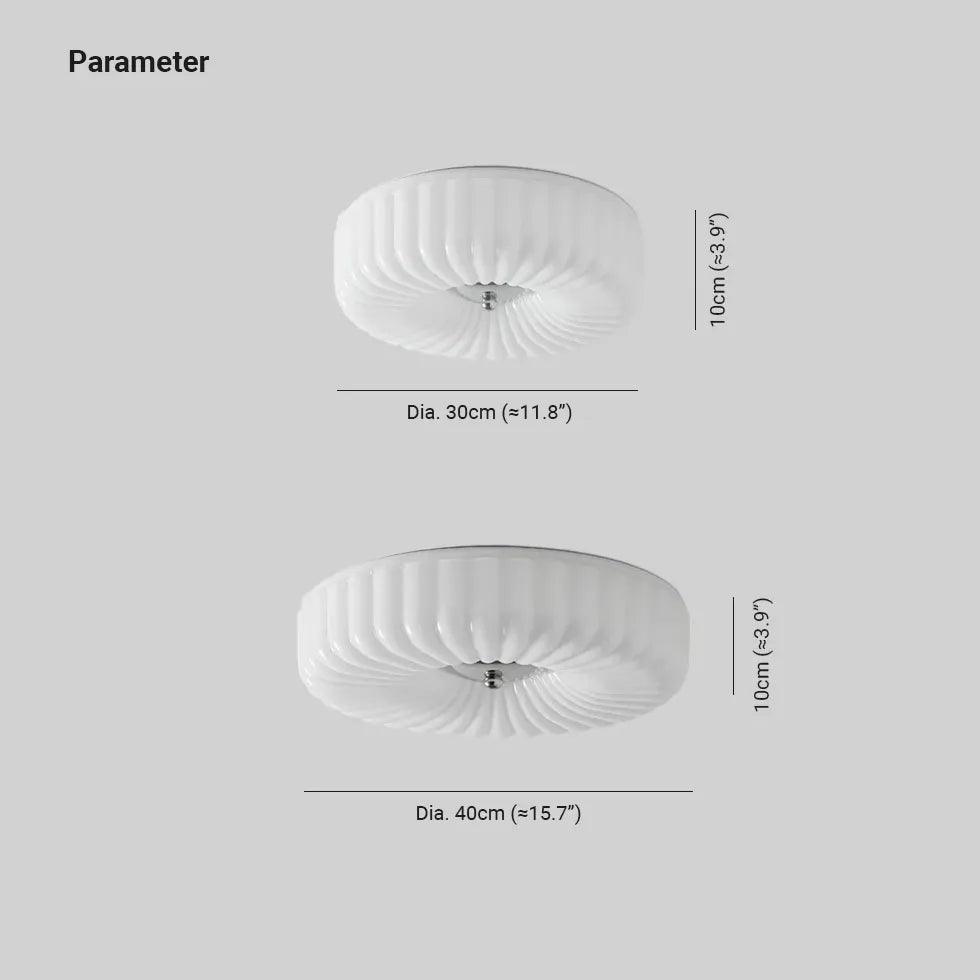 Petal-Shaped Round Lampshade Bathroom Ceiling Light - Clowas