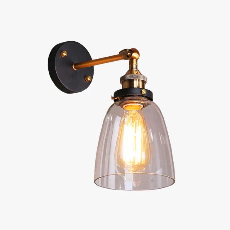 Pewter Wall Lights Glass Industrial - Clowas