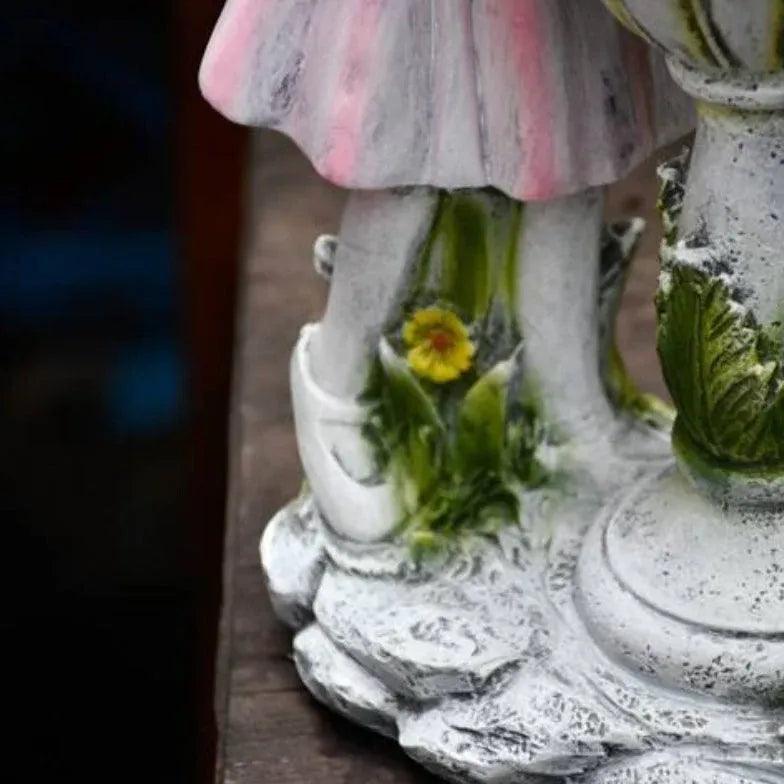 Pink Fairy Girl Garden Outdoor Lights - Clowas
