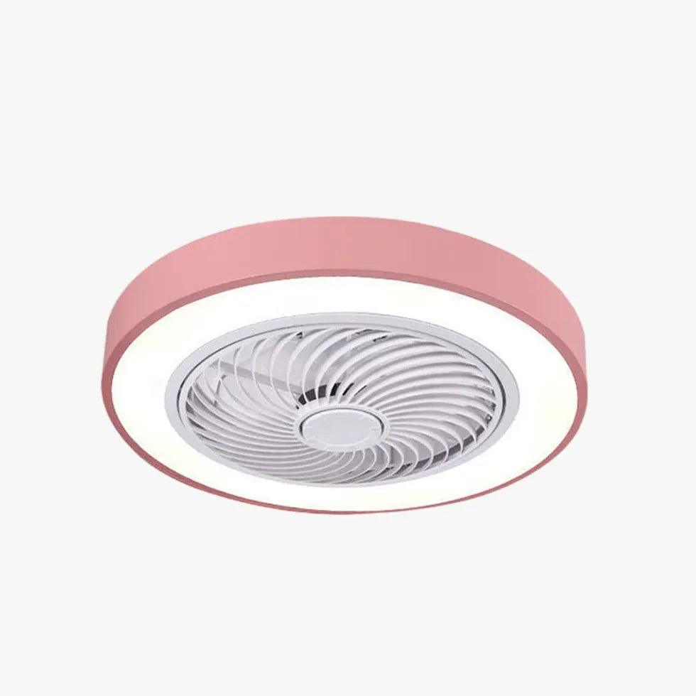 Pink Mute Modern Ceiling Fan with Light - Clowas