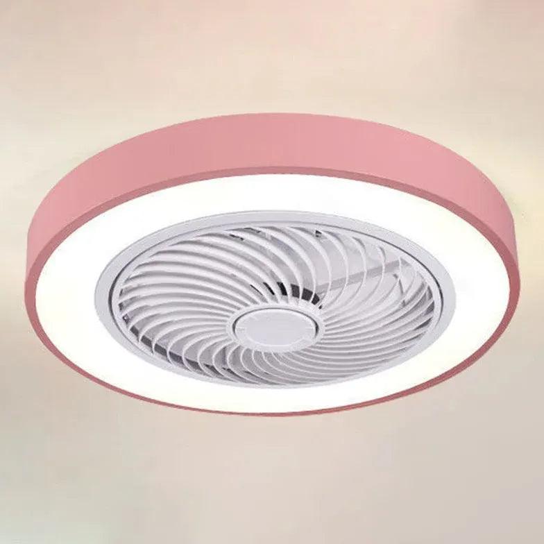 Pink Mute Modern Ceiling Fan with Light - Clowas