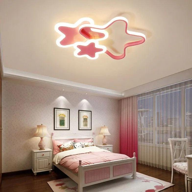 Pink Star Bedroom LED Flush Ceiling Lights - Clowas