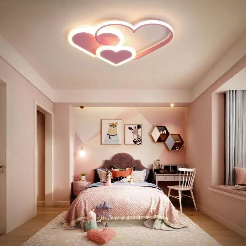 Pink Star Bedroom LED Flush Ceiling Lights - Clowas