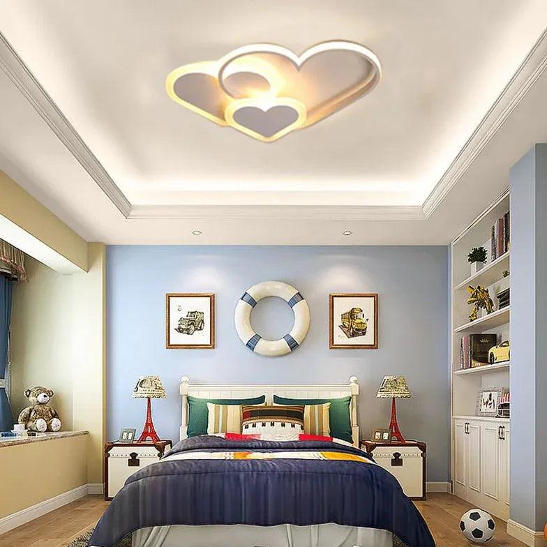 Pink Star Bedroom LED Flush Ceiling Lights - Clowas