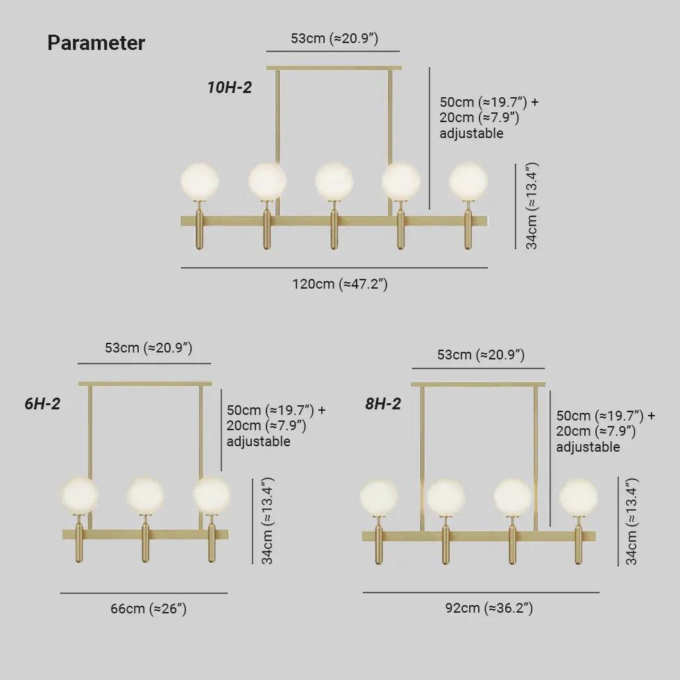 Plant Spherical Lampshade Glass Gold Chandelier - Clowas