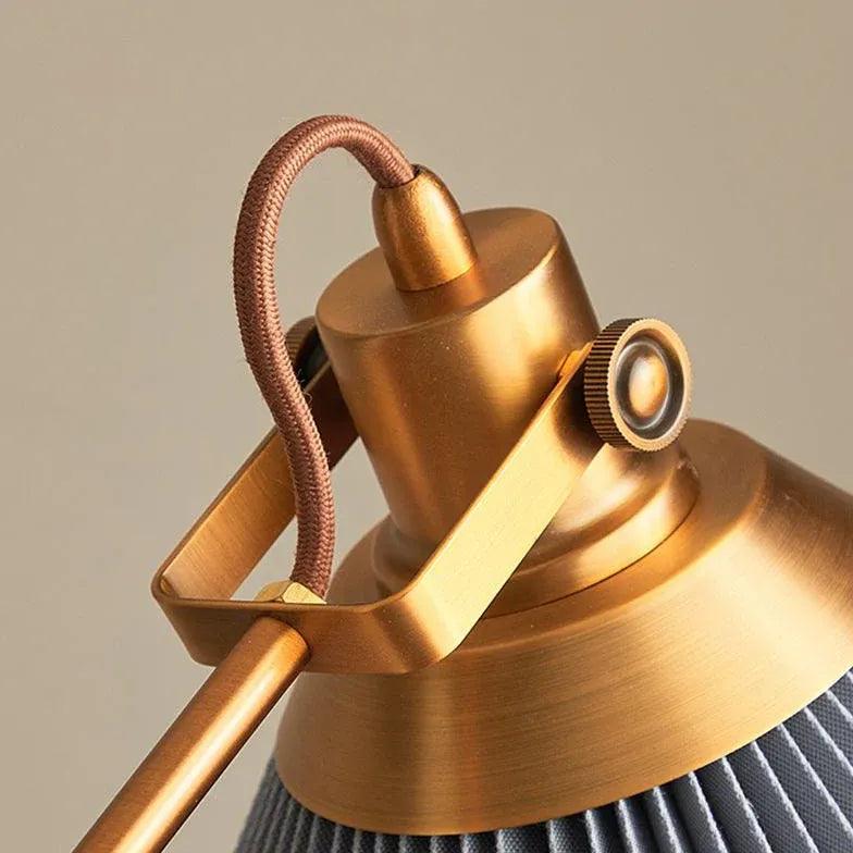Pleated Cone-Shaped Vintage Adjustable Floor Lamp - Clowas