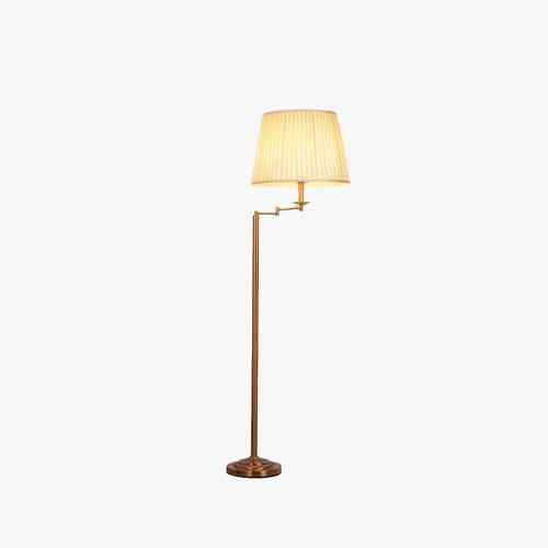Pleated Fabric Bent Design Floor Lamp - Clowas