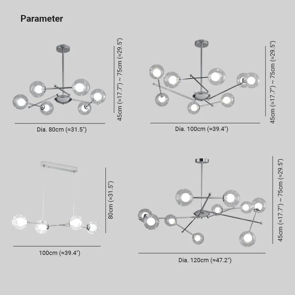 Polished Spherical Glass for Dining Room Chandelier - Clowas