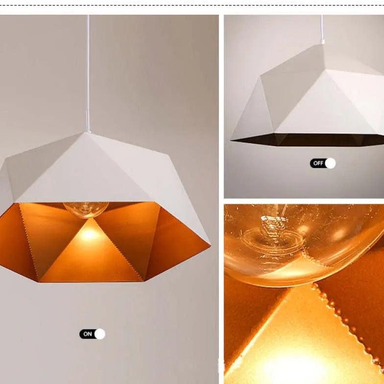 Polyhedron White Morandi Light Single Pendant - Clowas