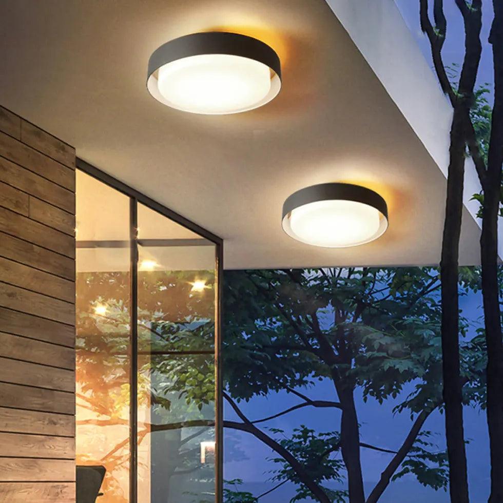 Porch Round Flush Led Outdoor Lights - Clowas