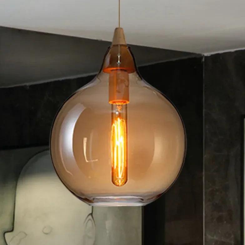 Pot Smoking Glass Vintage Pendant Light - Clowas