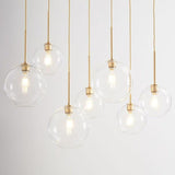 Gradient Glass Sphere Pendant Light for Dining Room