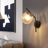 Nordic Glass Round Wall Lights for Bedside