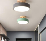 Macaron Wooden LED Ceiling Light for Corridor
