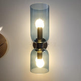 Brass and Glass Up and Down Wall Lighting