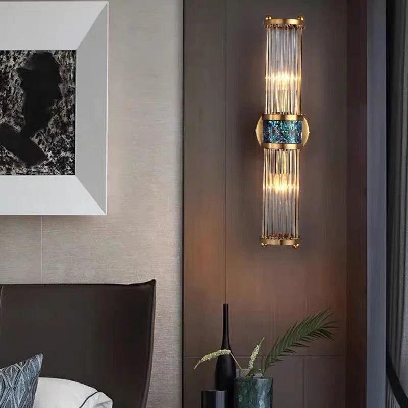 Modern Gold Crystal Up and Down Lights - Clowas