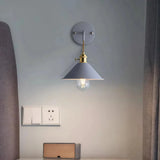 Macaron Cone Wall Light Metal Dimmable for Bedside