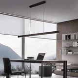 Minimalist Linear Pendant Light Metal Dimmable for Dining Room