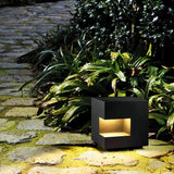 Modern Solar Square Garden Light Metal Waterproof for Garden