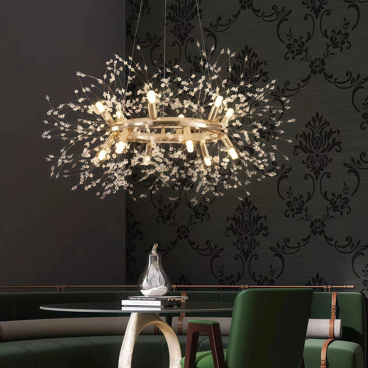 Luxury Firework Chandelier Crystal with Anti Glare for Living Room