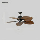 Vintage Ceiling Fan for Living Room with Quiet Design, 132cm Diameter