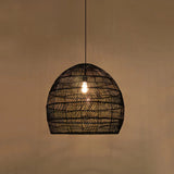 Rattan Pendant Light Dimmable LED for Natural Dining Room