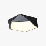 Irregular Pentagonal Bedroom Black Ceiling Light Fixtures