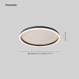 Ultra Thin Black Round Ceiling Light for Bedroom