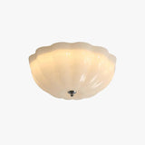 Vintage Glass Ceiling Light with Pudding Shape for Bedroom