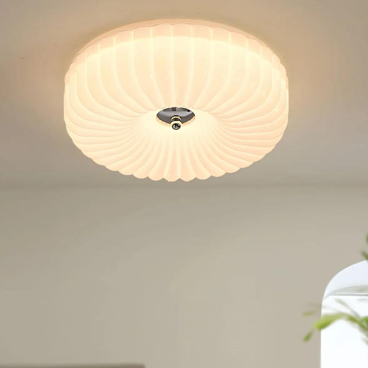 Petal-Shaped Round Lampshade Bathroom Ceiling Light - Clowas