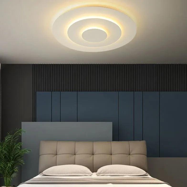 Circular Stacked Type White Flush Ceiling Lights - Clowas