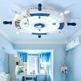 Mediterranean Ship Wheel Childrens Bedroom Ceiling Lights