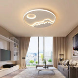 Circular Landscape Ceiling Light For Living Room
