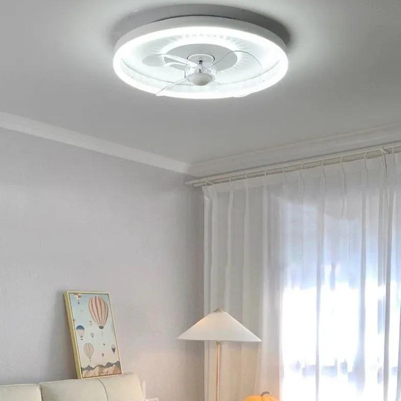 Silent Circular Modern Ceiling Fans With Lights