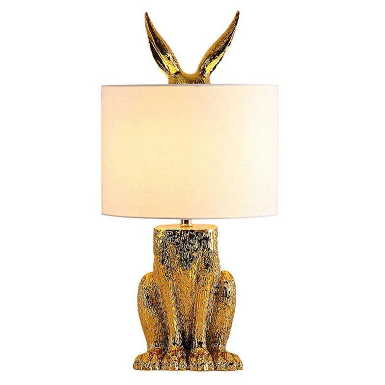 Rabbit Cylinder Shape Bedside Table Lamp - Clowas
