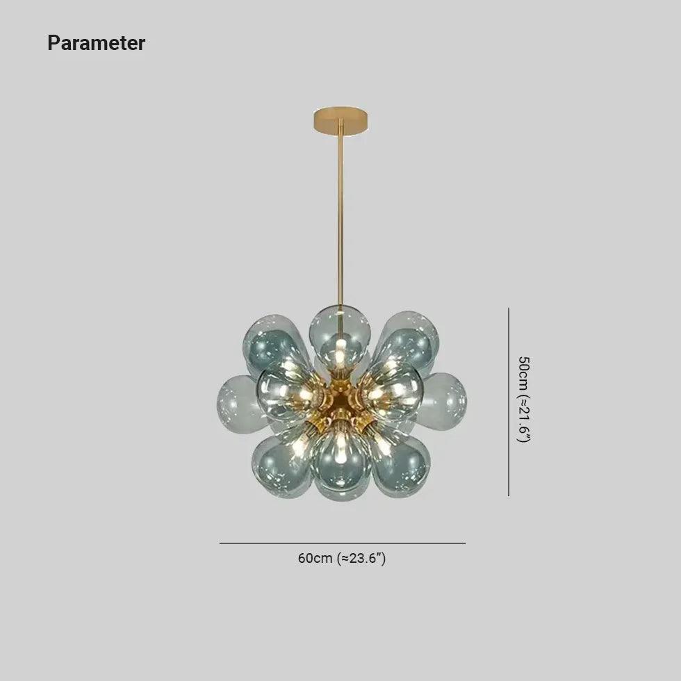 Radial Petal Design Glass Modern Pendant Light - Clowas
