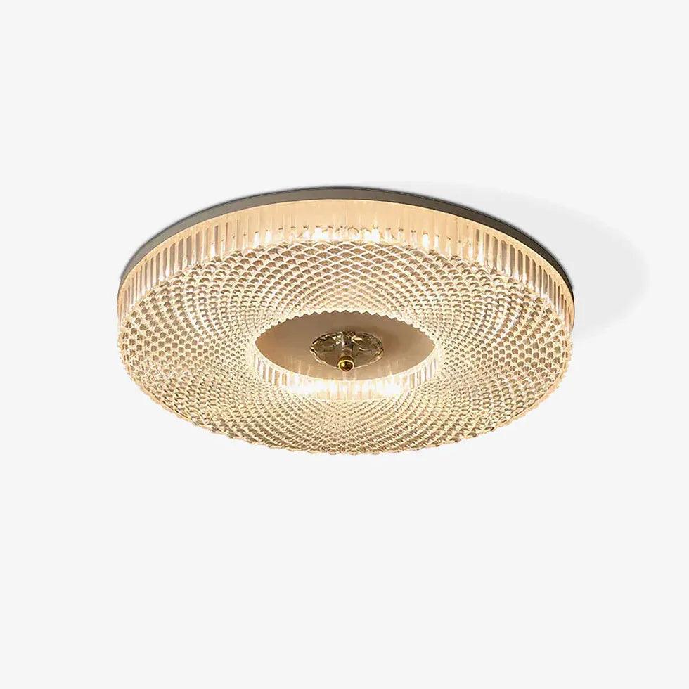 Radial Texture Ring Flush Ceiling Lights - Clowas