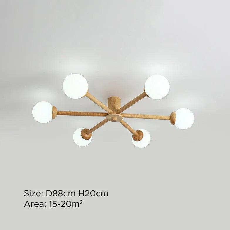 Radioactive Bulls Wooden Flush Ceiling Lights - Clowas