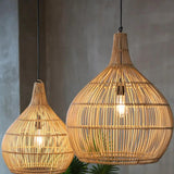 Japanese Bamboo Rattan Tea Room Pendant Light