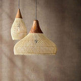 Wabi-Sabi Hollow Rattan Vintage Pendant Lights