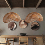 Boho Rattan Pendant Lighting for Dining Room