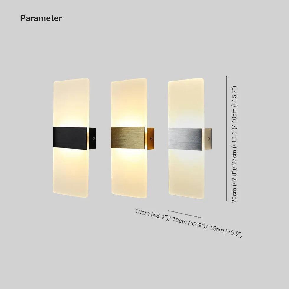 Rectangular Bedroom Up and Down Lights - Clowas