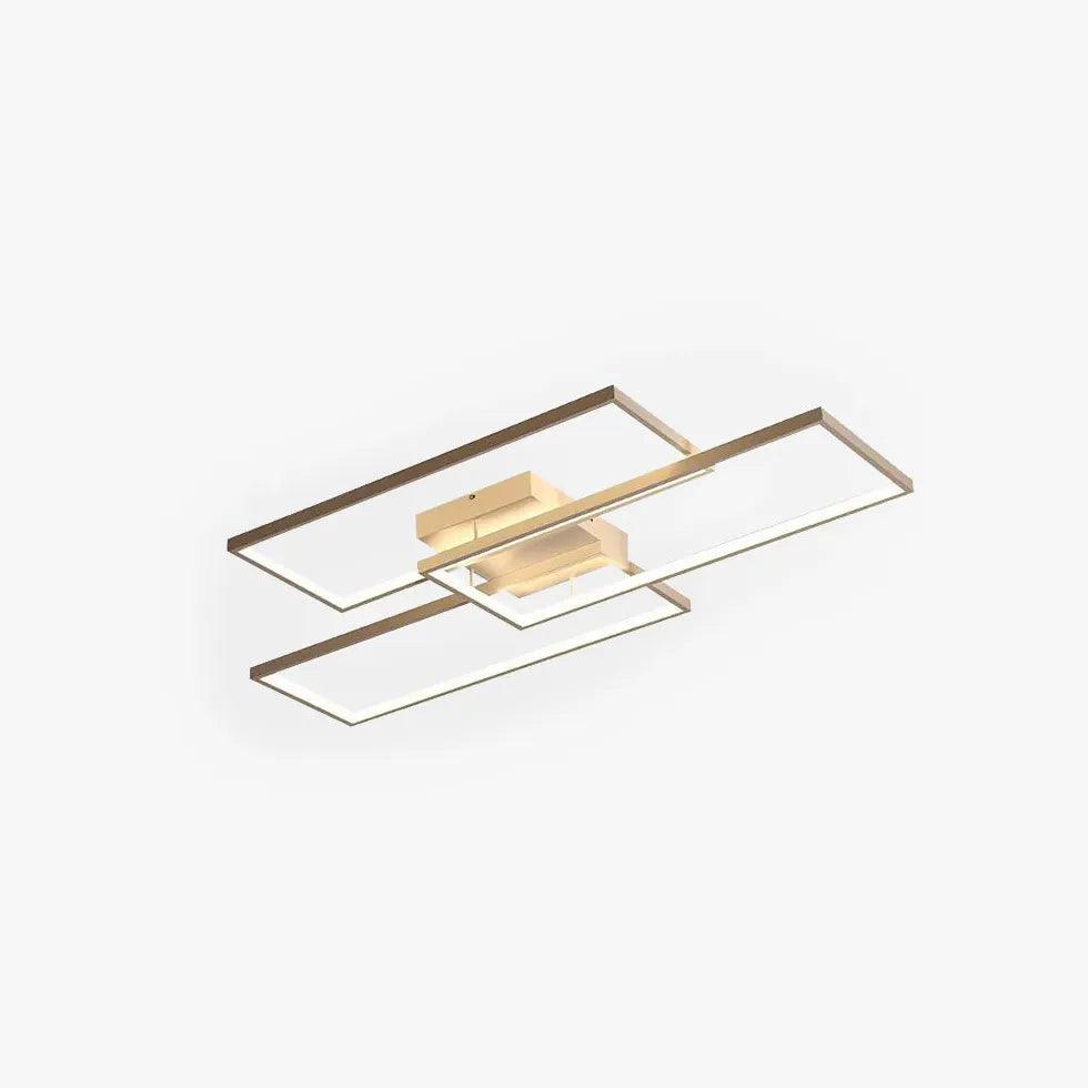 Rectangular Geometric Black LED Ceiling Light - Clowas