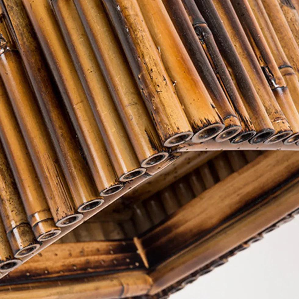 Rectangular Layered Design Wooden Vintage Pendant Light - Clowas