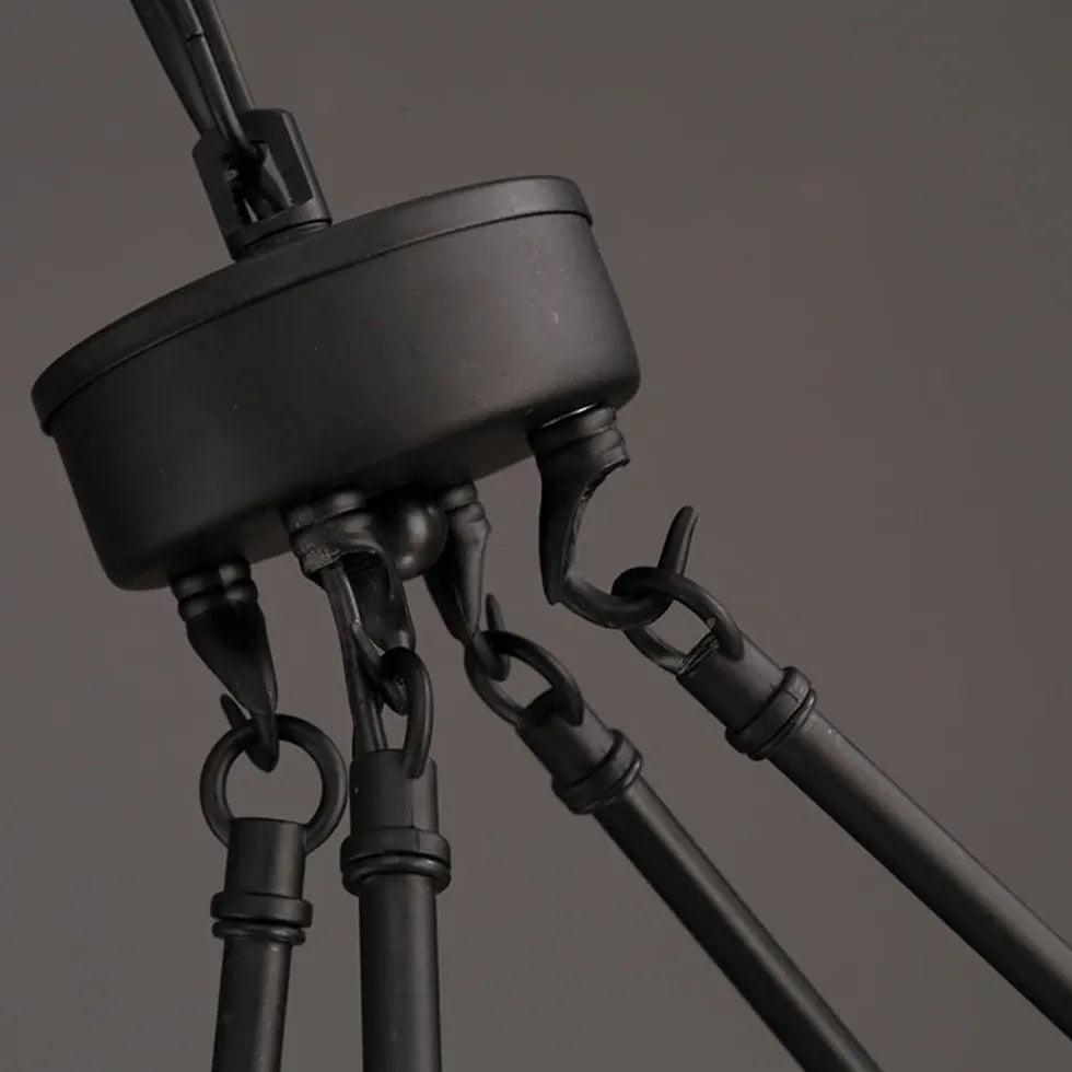 Rectangular Rope Structure Black Industrial Pendant Light - Clowas