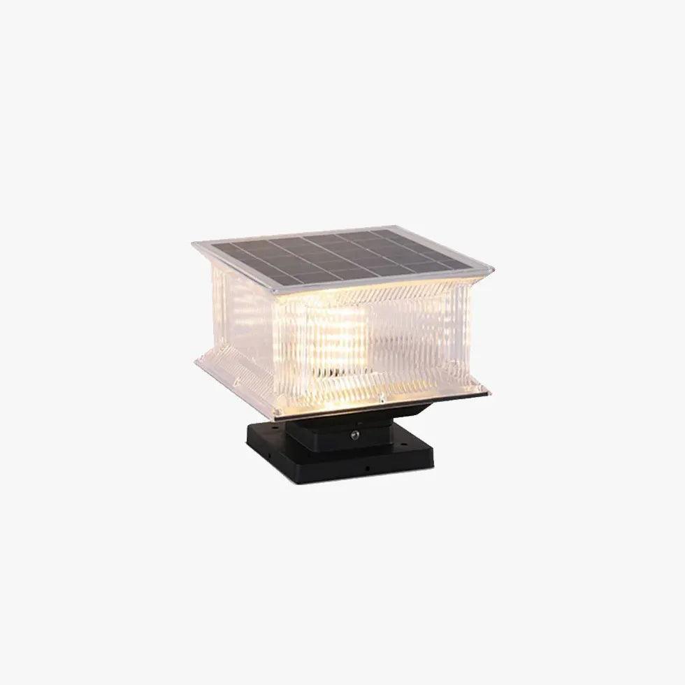 Rectangular Waterproof Solar Led Outdoor Pillar Lights - Clowas