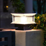 Rectangular Waterproof Solar Led Outdoor Pillar Lights - Clowas
