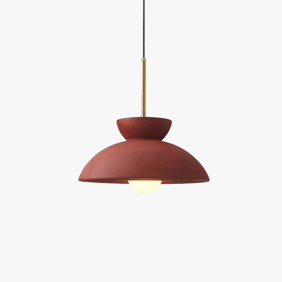 Red Frosted Modern Dining Room Pendant Light - Clowas