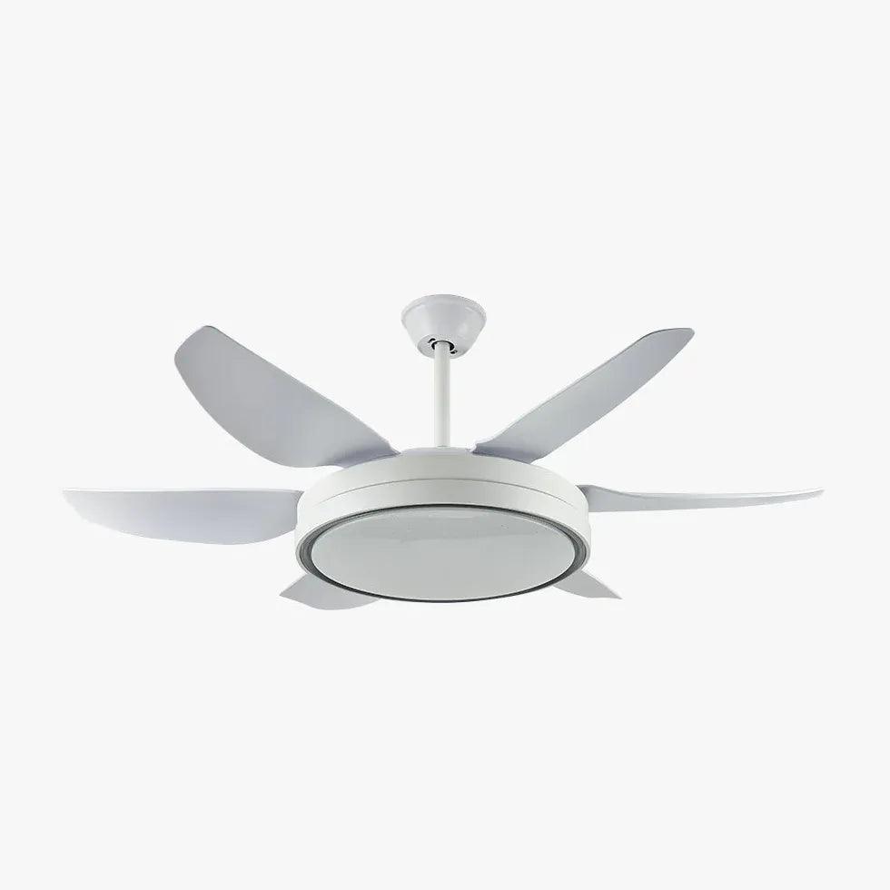 Remote-Controlled Minimalist White Fan Light - Clowas